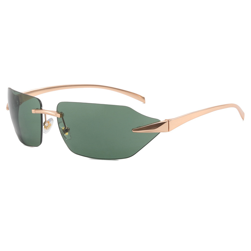 Simple men's and women's style eight-bend fashionable sunglasses