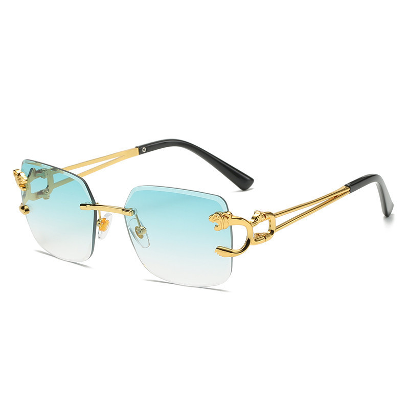 Leopard head cut-edge sunglasses trendy wear sunglasses
