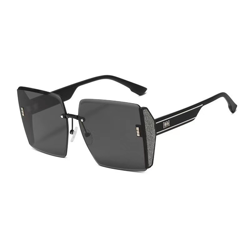 Frameless Cut Edge Anti-UV Sunglasses Women's Trendy Style