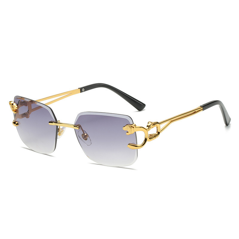 Leopard head cut-edge sunglasses trendy wear sunglasses