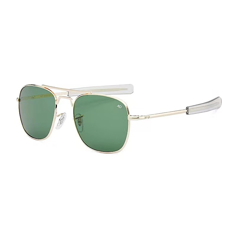 Sunglasses Men's Metal Glass Square Frame Sunglasses